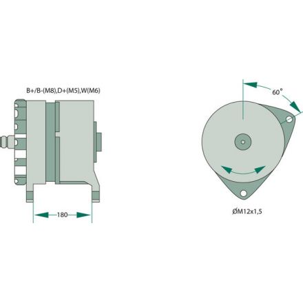 Generátor Bosch | 7 421 355 000, 81 26101 6081, 81 26101 6079, 81 26101 6072, 81 26101 6064