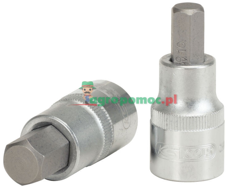 KS Tools 1/2" Bit-Stecknuss für Innensechskant-Schrauben, kurz, 8mm