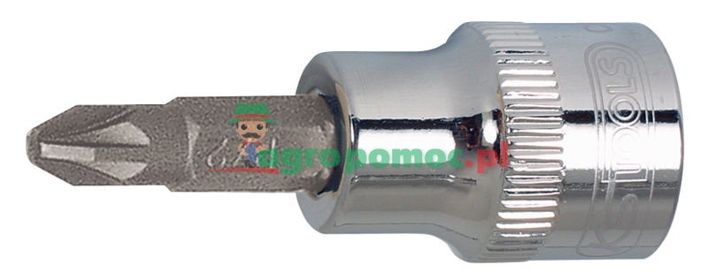 KS Tools 1/2" CHROMEplus® Bit-Stecknuss für Kreuzschlitz-Schrauben PZ, PZ3