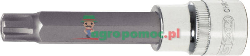 KS Tools 1/2" CHROMEplus® Bit-Stecknuss für RIBE®-Schrauben mit Stirnlochbohrung, M5