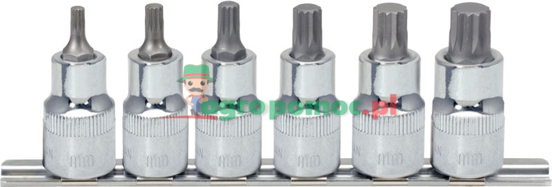 KS Tools 1/2" CHROMEplus® Bit-Stecknuss-Satz für Vielzahn (XZN®)-Schrauben, 6 tblg, M5-M14
