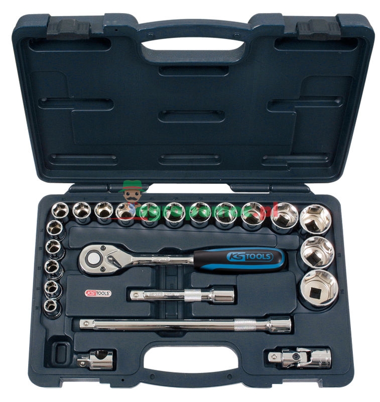 KS Tools 1/2" CHROMEplus® Steckschlüssel-Satz, 23 tlg.