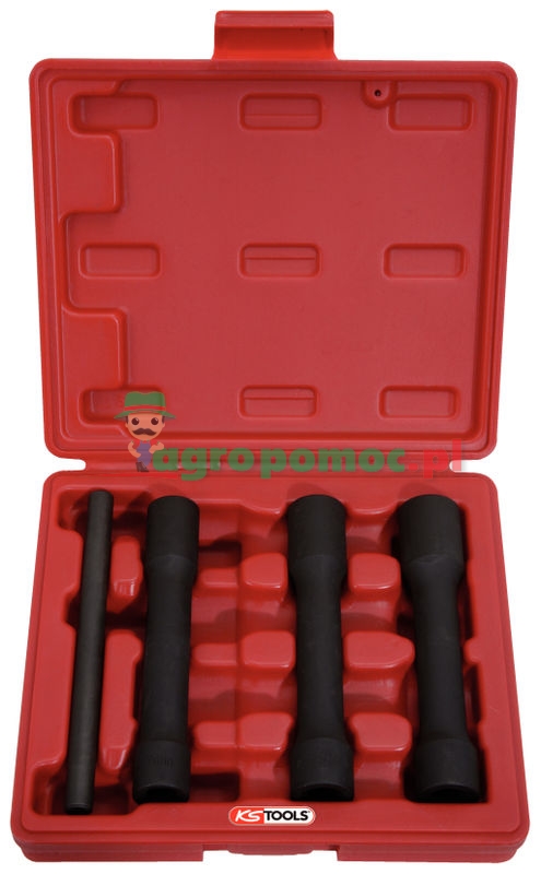 KS Tools 1/2" Spezial Ausdrehnuss-Satz, extra lang, 4-tlg., 17-21mm