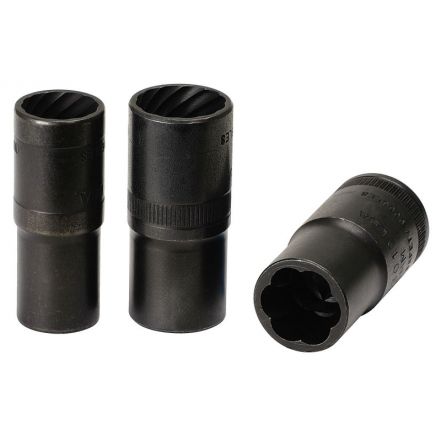 KS Tools 1/2" Spiralausdrehnuss-Satz, 3-tlg., 17-21mm