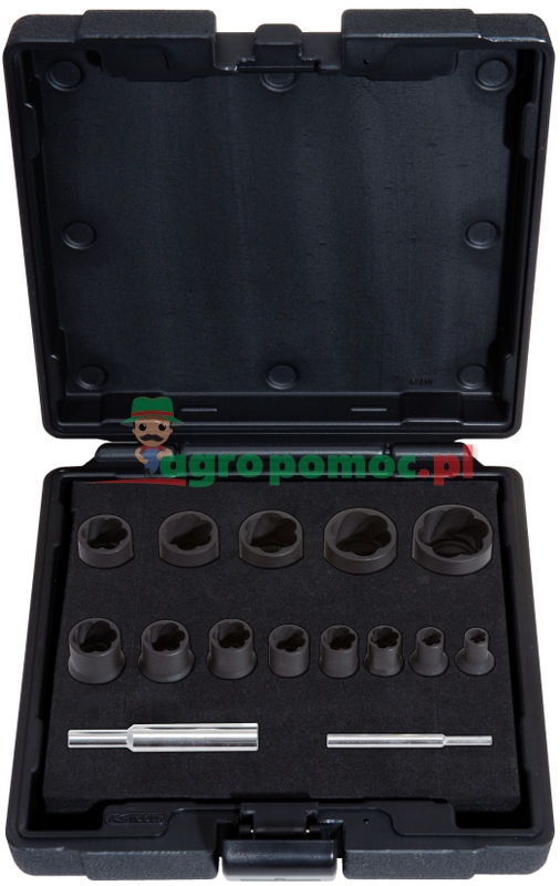 KS Tools 1/4"+1/2" Spiral-Profil-Stecknuss-Satz, 15 tg.