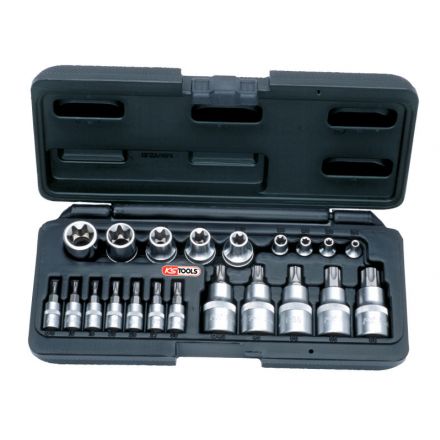 KS Tools 1/4" +1/2" TX-Steckschlüssel-Satz, 21-tlg.