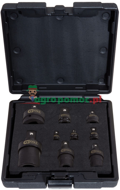 KS Tools 1/4"+3/8"+1/2"+3/4" Kraft-Vergrößerungs- und Reduzieradapter-Satz, 9-.
