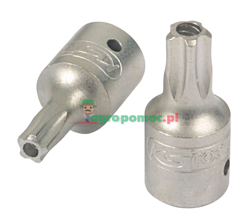 KS Tools 1/4" Bit-Stecknuss für Fünfstern-Schrauben mit Stirnlochbohrung, TS10