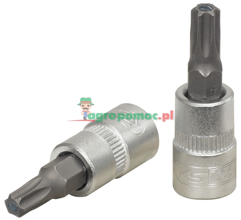 KS Tools 1/4" Bit-Stecknuss für TX-Schrauben mit Stirnlochbohrung, TB8