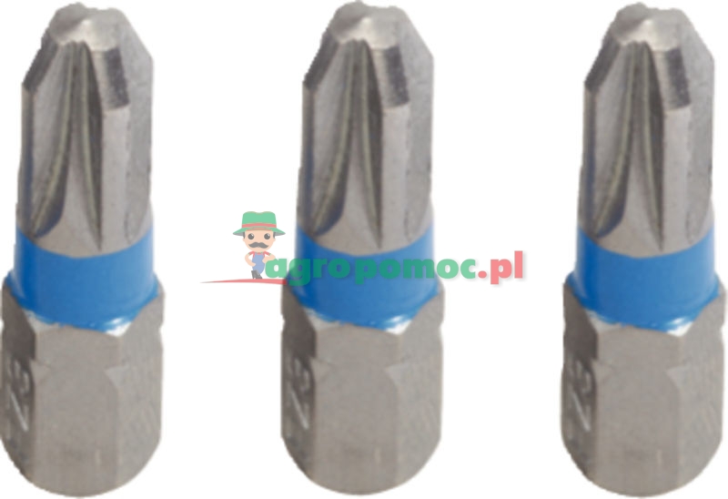 KS Tools 1/4" CHROMEplus® Bit für Kreuzschlitz-Schrauben PZ, 25mm, PZ3, 3er Pack