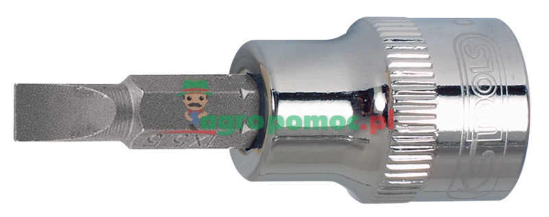 KS Tools 1/4" CHROMEplus® Bit-Stecknuss für Schlitz-Schrauben, 7 mm