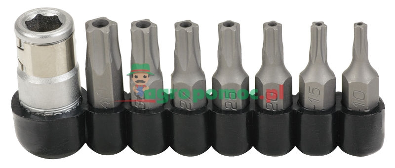 KS Tools 1/4" CLASSIC Bit-Satz für Fünfsternschrauben mit Stirnlochbohrung, 8 tg., TS10-TS40