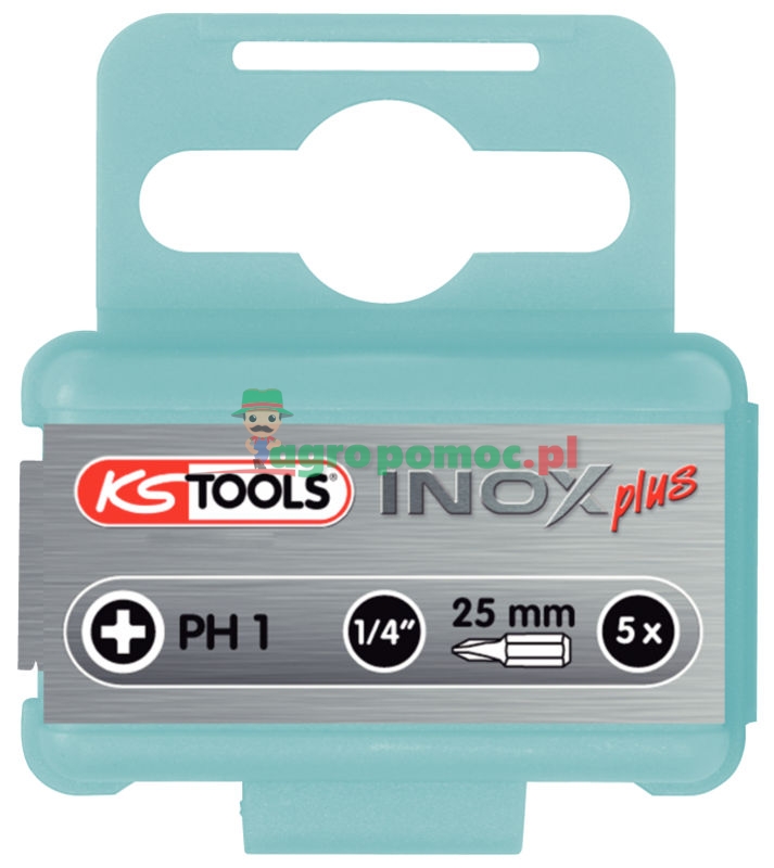 KS Tools 1/4" INOXplus® Bit für Kreuzschlitz-Schrauben PH, 25mm, PH3, 5er Pack