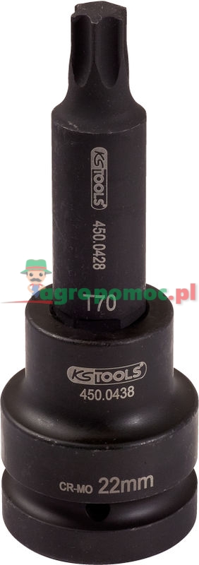 KS Tools 3/4" Kraft-Bit-Stecknuss für TX-Schrauben, lang, T60