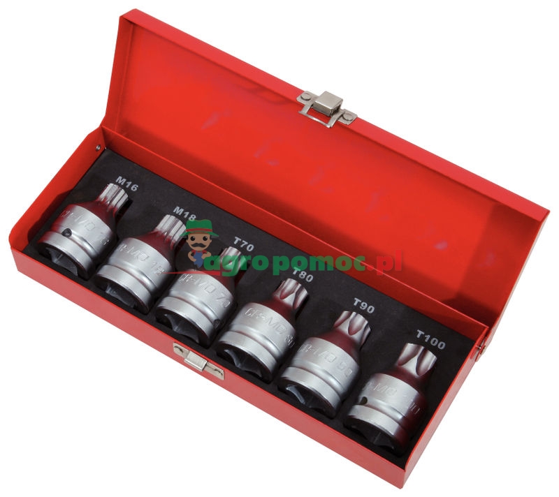 KS Tools 3/4" Kraft-Bit-Stecknuss-Satz, 6 tg., TX+Vielzahn