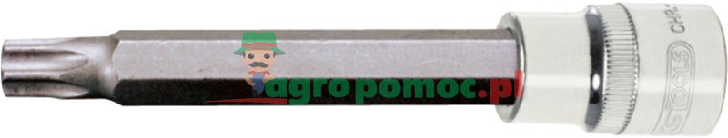 KS Tools 3/8" CHROMEplus® Bit-Stecknuss für TX-Schrauben mit Stirnlochbohrung, lang, TB27