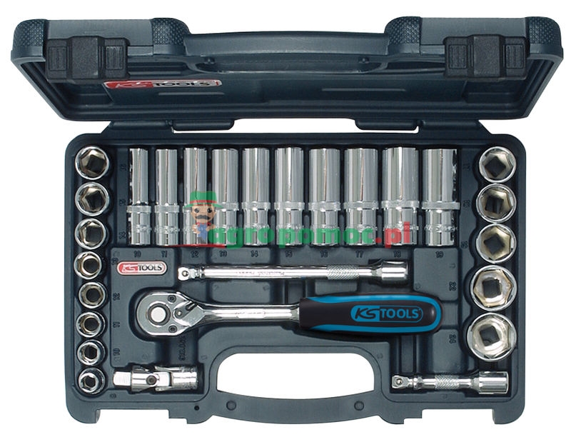 KS Tools 3/8" CHROMEplus® Steckschlüssel-Satz, 27 tg.
