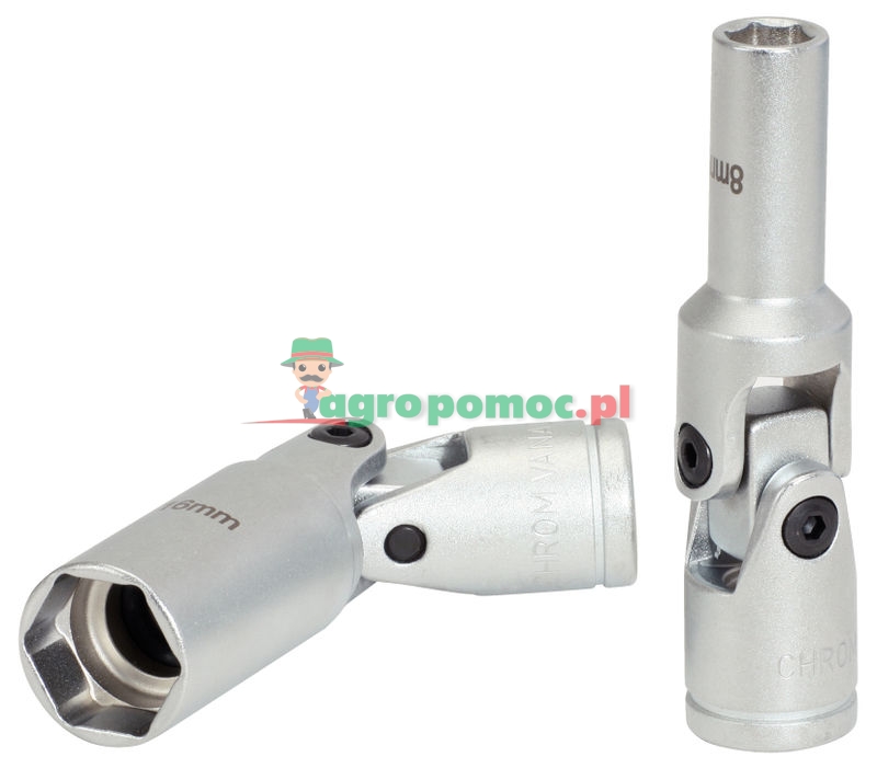 KS Tools 3/8" Glühkerzen-Gelenknüsse, kurz, L=75mm, 8mm