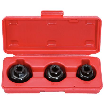 KS Tools 3/8'' Ölfilterschlüssel-Satz, 3-tlg..,