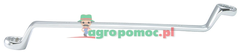 KS Tools CHROMEplus® Doppel-Ringschlüssel, gekröpft, 21x23mm