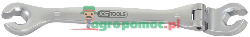 KS Tools CHROMEplus® offener Doppel-Ringschlüssel mit Gelenk, 8 mm