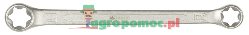 KS Tools CLASSIC TX-E-Doppel-Ringschlüssel, E14xE18