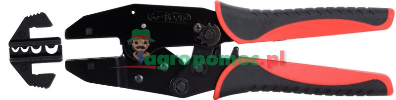 KS Tools Crimpzange for nicht isolierte Kabelschuhe, 220 mm