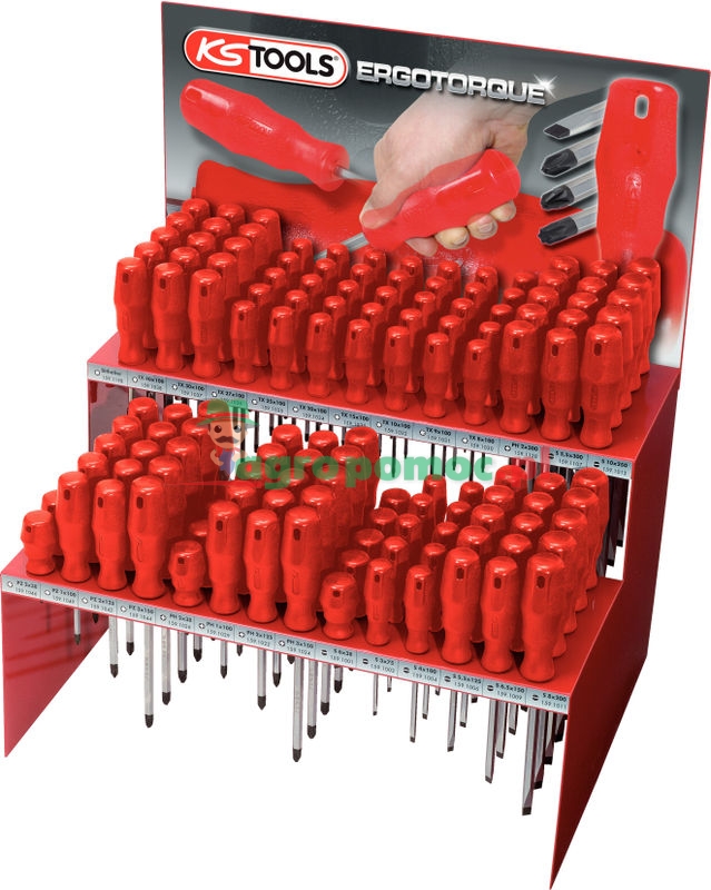 KS Tools ERGOTORQUE®basic Schraubendreher-Display, 136-tlg.
