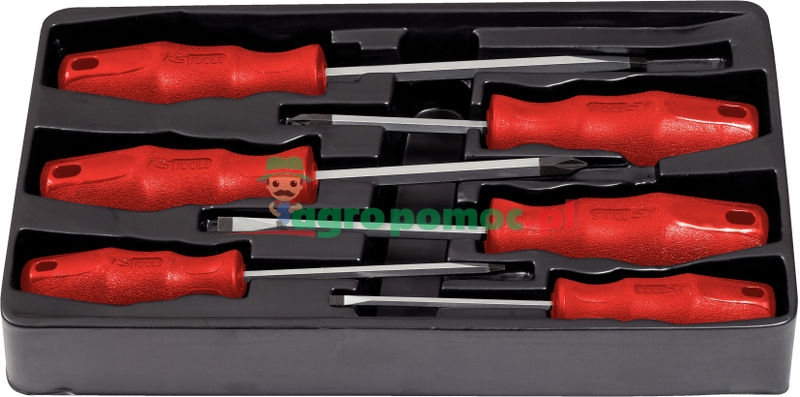 KS Tools ERGOTORQUE®basic Schraubendreher-Satz, 6 tg., PZ+Schlitz