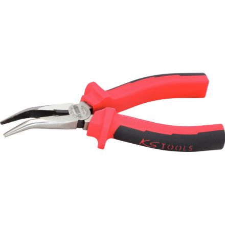 KS Tools ERGOTORQUE® Flachrundzange, gebogen, 210mm