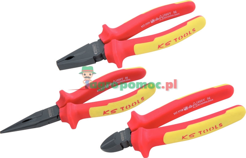 KS Tools Sada kleští ERGOTORQUE VDE, 3 díly