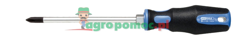 KS Tools ERGOTORQUE® WOODmax Schlag-Schraubendreher für Kreuzschlitzschrauben PH, PH1