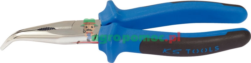 KS Tools ERGOTORQUEplus® Flachrundzange, gebogen, 165mm