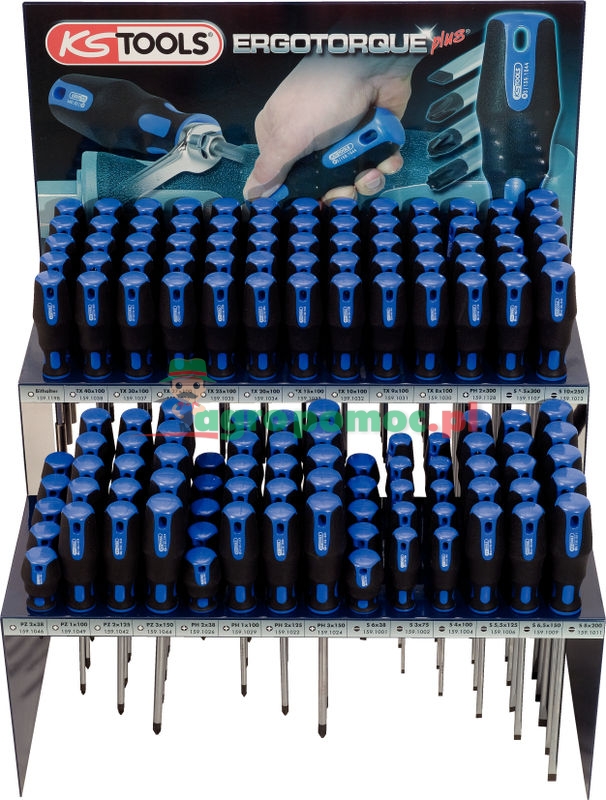 KS Tools ERGOTORQUEplus® Schraubendreher-Display, 136-tlg.