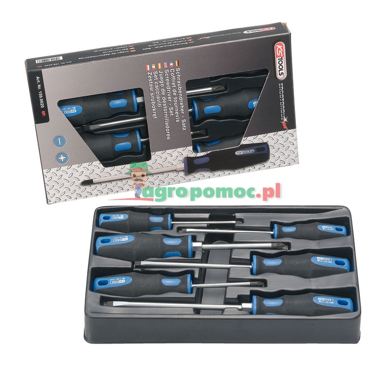 KS Tools ERGOTORQUEplus® Schraubendreher-Satz, 6 tg., PZ+Schlitz