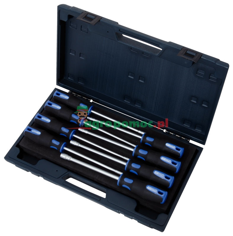 KS Tools ERGOTORQUEplus® Stecknuss-Schraubendreher-Satz, 8-tlg., 5-13mm