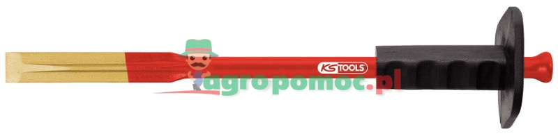 KS Tools Flachmeißel mit Handschutzgriff, rund, 250 mm