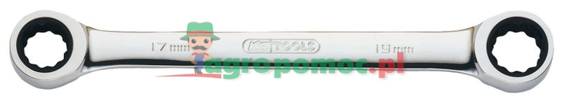 KS Tools GEARplus® Doppel-Ratschenringschlüssel, 8x10 mm