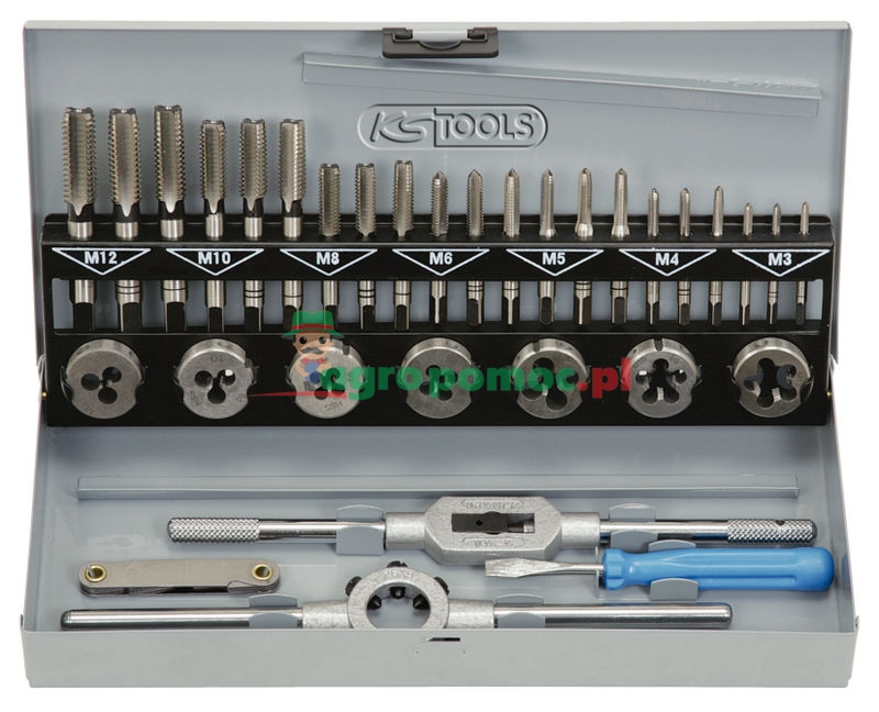 KS Tools HSS Co Gewindeschneidwerkzeug-Satz in Industriekassette, 32-tlg.