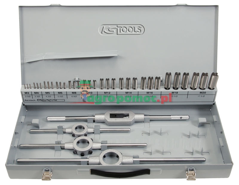 KS Tools HSS Co Gewindeschneidwerkzeug-Satz in Industriekassette, 54-tlg.