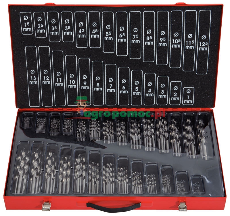 KS Tools HSS-G Co 5 Spiralbohrer-Satz im Stahlblechkoffer, 230-tlg., 1-13mm