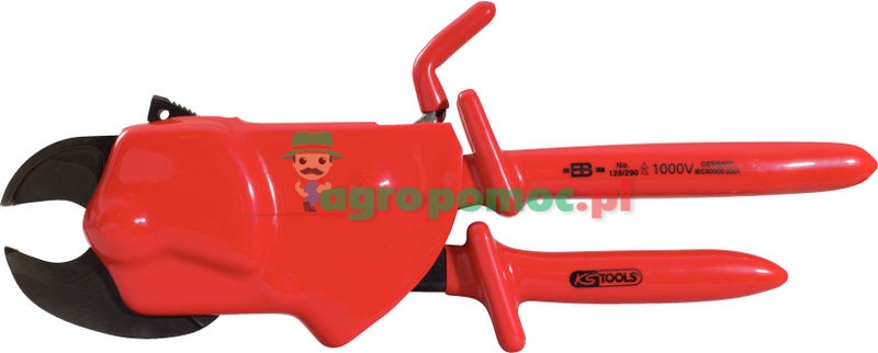 KS Tools Isolierte Einhand-Ratschenkabelschere, 310 mm