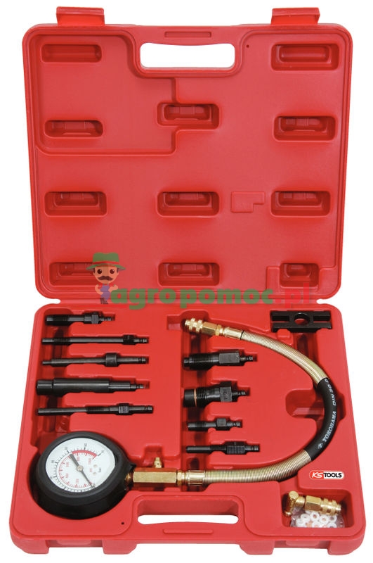 KS Tools Kompressions-Druckprüfgerät für Dieselmotoren, 13-tlg.