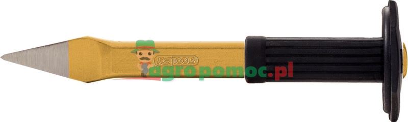 KS Tools Kreuzmeißel mit Handschutzgriff, flach ovál, 8x250mm