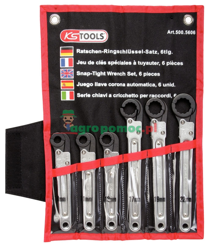 KS Tools Ratschenringschlüssel-Satz, aufklappbar, 6-tlg., 10-22mm