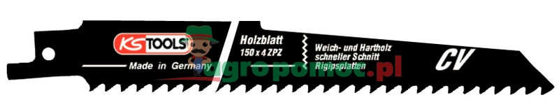 KS Tools Säbelsägeblatt AEG, Bosch, Metabo, CV, L=150mm, 6,3mm, 5er Pack