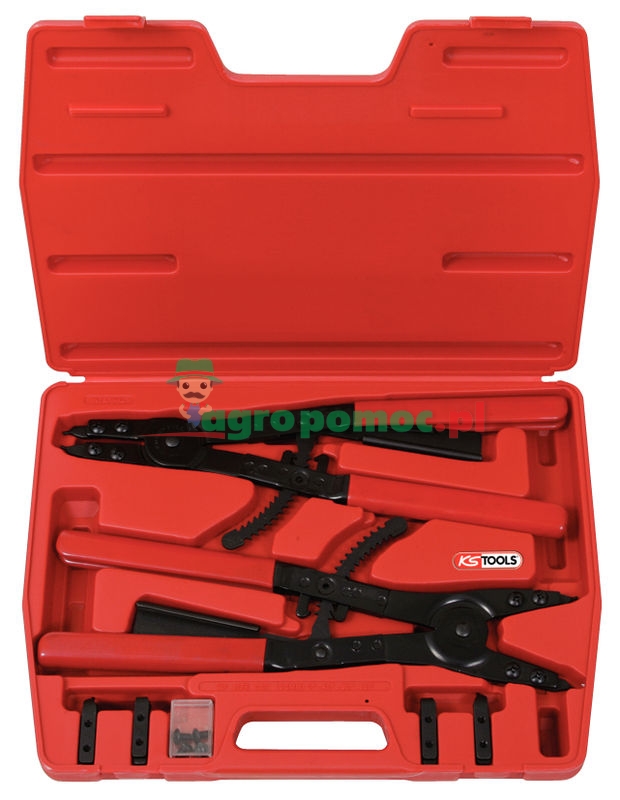KS Tools Seegeringzangen-Satz mit Ratschenfunktion, 20-tlg.