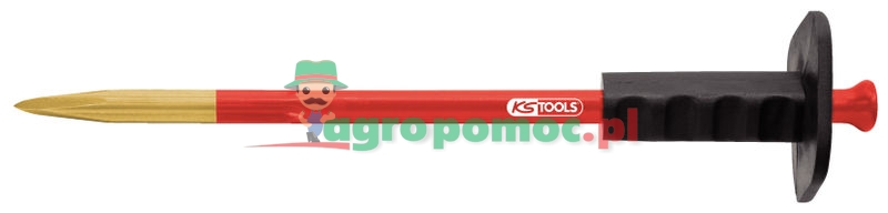KS Tools Spitzmeißel mit Handschutzgriff, rund, 250 mm