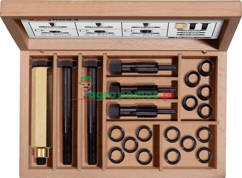 KS Tools THREADfix Reparatur-Satz M12 x 1,25 für Glüh- und Zündkerzen, 21-tlg.