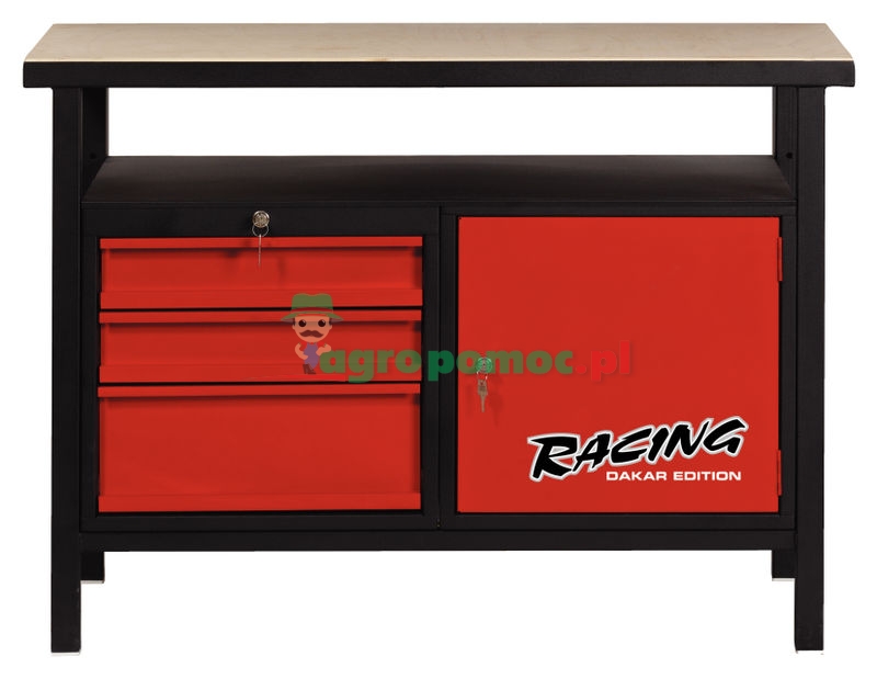 KS Tools Werkbank mit 3 Schubladen und 1 Tür, H850xB1200xT600mm